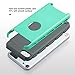 iPod Touch 5th 6th Generation Case, Lumsing Hybrid Hard [Colorful Series] 2-Piece Style Hybrid Shockproof Case Cover for Apple iPod touch 5 6th Generation (Mint/Grey)