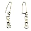 Windaze-Fishing-Ball-Bearing-Swivel-with-Coastlock-Snap-2-Welded-Rings-and-Tournament-Snap-100-Copper-Stainless-Steel-with-Silver-Nickle-Coated-Pack-of-30