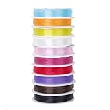 10pcs Rolls Mixed Color Elastic Cord Strong Stretchy Beading Thread String DIY Jewellery Making--0.6mm