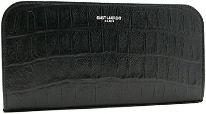 Amazon サンローラン パリ Saint Laurent Paris Fake Cocco Sel ラウンドファスナー長財布クロコダイル調レザーnero ブラック Day2n 1000 並行輸入品 Saint Laurent Paris サンローランパリ レディースバッグ 財布