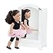 Emily Rose 18 Inch Doll Furniture | Ballet Barre 18 Inc Doll Closet Armoire, Includes 3 Wooden Doll Clothes Hangers | Fits American Girl Doll Clothes