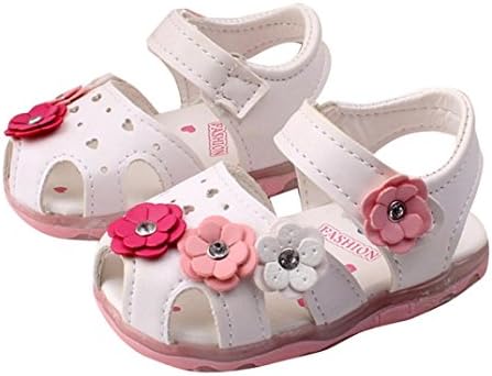 Toddler Baby Girls Flowers Light Sandals Casual LED Luminous Shoes