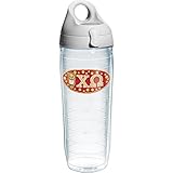 Tervis Chi Omega Sorority Water Bottle with Lid, 24 oz, Clear