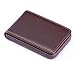 MaxGear Business Card Holder, Leather Business Card Case for Women or Men, Business Cards Wallet Slim Cards Holder Pocket Name Card Holders Carrier with Magnetic Closure, Coffee