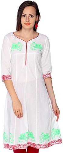 Estyle Women's Cotton Kurta X-Small White