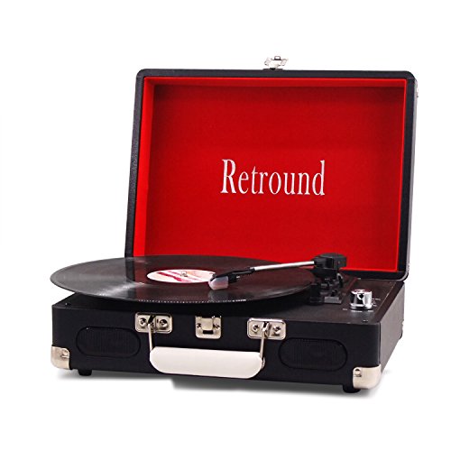 Sw196rec-bl portable 3 speed stereo suitcase record pla…