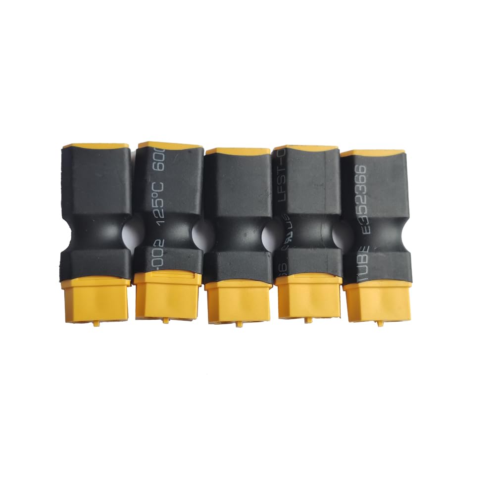 Yiqigou 5pcs XT60 Male to XT60 Female Connector no Wire Adapter for RC Battery etc XT60 Port Conversion (XT60 male to XT60 female)