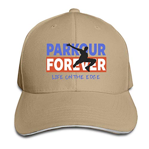 Unisex Parkour Forever Peaked Sandwich Hat Sports Adjustable Baseball Cap