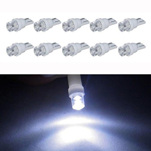 Indicators,LandFox 10PCS T10 Car White LED 194 168 SMD W5W Wedge Side light Bulb lamp 12V DC