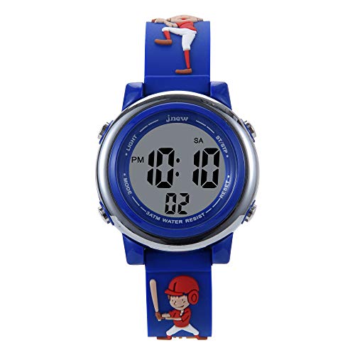 Boy's Kids Watches 3D Girl's Cartoon Silicone Waterproof 7 LED Color Lights Toddler Digital Wrist Watch with Alarm Stopwatch for 3-10 Year Girls Little Children Wristwatch