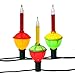 Holiday Joy - 3 Multi-Color Christmas Bubble Light Replacement Bulbs - Color Bulbs