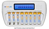 SunLabz NiCd NiHM Battery Charger for AA/ AAA Rechargeable Batteries, 8 Bay/Slot