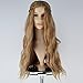 M MISS U HAIR Women Long Wavy Mix Brown Wig with Braid Halloween Cosplay Costume Wig