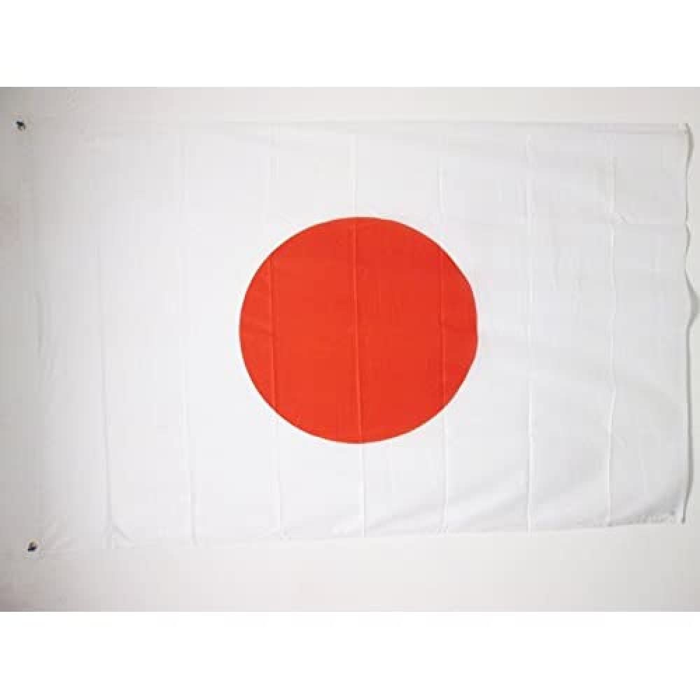 AZ FLAG - Japan Flag - 3x5 Ft - For Outdoor - Japanese Banner Knitted Polyester with Two Plastic Rings - Fade Resistant - Vivid Colors - 3' x 5' Feet - 150x90 Cm