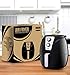 Utopia Kitchen Air-Fryer - 1300-Watt 3.2-Quart Oil Less Fryer - 50 Recipes Cookbook - Black