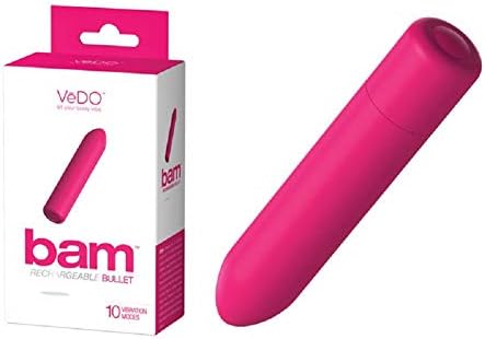 VeDO Bam Rechargeable Bullet - Foxy Pink with Free Bottle of Adult Toy Cleaner