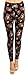 VIV Collection Regular Size Printed Brushed Leggings (Volcanic Rose), One size