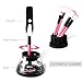 Makeup Brush Cleaner and Dryer Machine Upgraded Design, MILIMI Dual Speed Level Anti-skid Handle Automatic Electric Spinning Tool in 360 Rotation with 8 Rubber Holders（black）