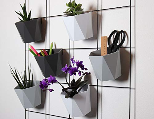 idea-station Play Blumentopf hängend 3 x 13 cm - grau - Blumentöpfe zum Aufhängen aus Plastik – Bild 3