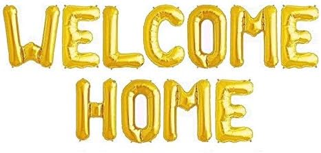 Giga Gud 16 Welcome Home Gold Foil Balloons Welcome Home Banner