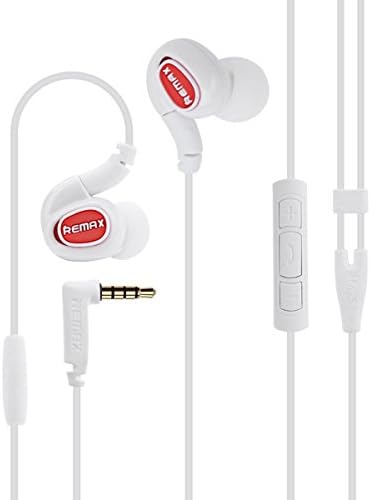 in-Ear Noise isolating Headphones with Mic & Volume Control, Bass Sports Earbuds Noise Isolating, Lightweight Running Gym Earphones, Secure Fit for Sports(White)