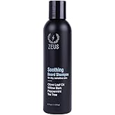 ZEUS Soothing Beard Shampoo for Men, Specialized Face & Hair Wash for Dry & Sensitive Skin, Anti-Dandruff & Itch Relief for Healthy Beard Growth (Made in USA) 6 oz.