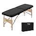 Uenjoy Massage Bed 72'' Professional Folding Massage Table 2 Fold, Basic & Portable, Black
