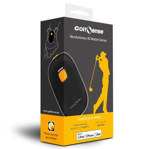 GolfSense 3D Golf Swing Analyzer for iPhone, iPad and Android, Black
