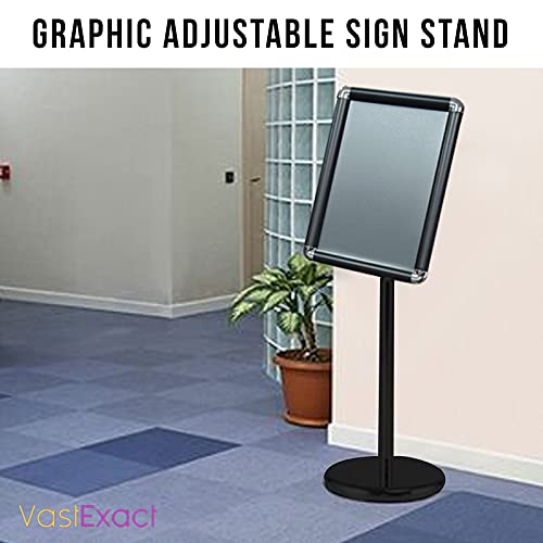 VastExact Adjustable Poster Sign Holder for Heavy Duty Snap Open Aluminium Frame, 8.5 x 11