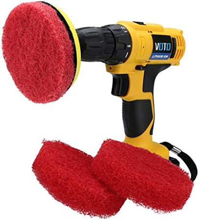 Save 15% Timitai Practical Home Tools 3PCS Bathroom Kitchen Cleaning Drill Brush Set Power Scrub Pad Scouring Pads