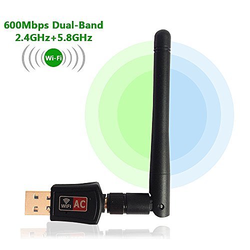 Haraqi 600Mbps WiFi Adapter Wireless Network Adapter 802.11ac USB Wifi Adapter for windows X/PVISTA/WIN7/WIN8/LINUX/MAC