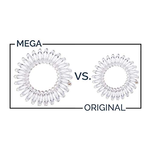 Kitsch Mega Hair Coils, Spiral Hair Ties for Women, Phone Cord Elastic