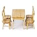 Lowpricenice 5pcs Wooden Dining Table Chair Model Set 1:12 Dollhouse Miniature Furniture