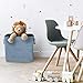 Foldable Laundry Basket Storage Basket, Velvet, Blue