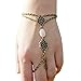 BOKOLI Fashion Hollow Carved Shells Bracelet Finger Ring Bangle Slave Chain