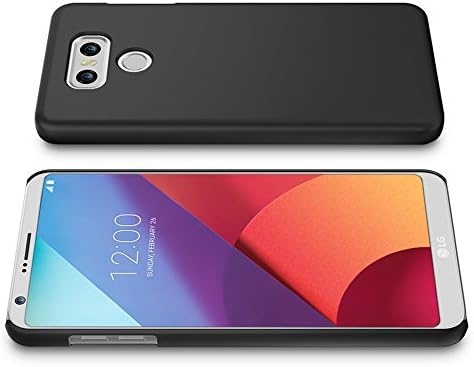 A LG G6 Case that is Affordable with Thin Fit Coated Non Slip Matte Surface for Good Grip 2017 Model - Black Color