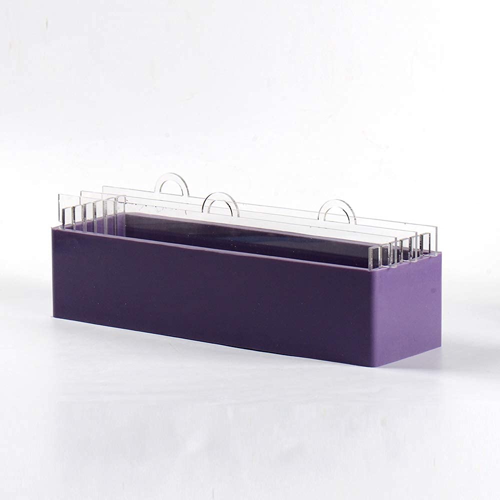 Silicone Loaf Soap Mold with Crosswise Transparent Acrylic Dividers for Handmade Swirl Mould Tool