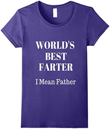 Womens World's Best Farther - I Mean Father Large Purple