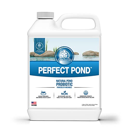Perfect Pond by Turf Titan, Natural Pond Cleaner with Microbes, Reduces