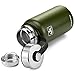 JK Double Wall Vacuum Insulated Stainless Steel Water Bottle, Wide Mouth with BPA Free Lid(Green,21oz)