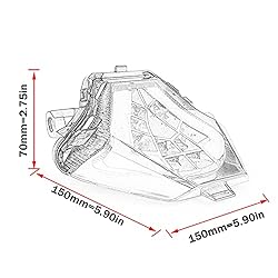 MZS Motorcycle Tail Light Turn Signal LED