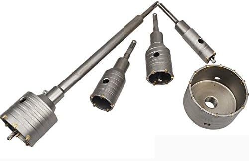 DOPOW Wall Drill Bit Hole Saw Set with SDS PLUS (SDS+) Shaft + Hole Saw + Core Drill Bit for Masonry Concrete Brick Stone 3.35in（85mm）