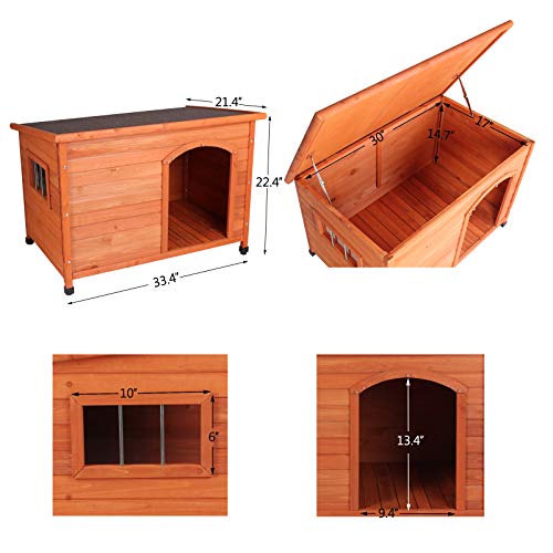 Dog Houses for Small Dogs and Puppies Outdoor Wood Weatherproof Outside