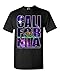 shop4ever California Galaxy T-Shirt California Shirts Medium Black