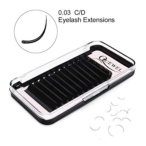 Eyelash Extensions 0.03mm D Curl Length 13mm Lash Extension Supplies Matte Black Individual Eyelashes Salon Use|C/D Curl Length Single 8-18mm Mix 8-15mm|