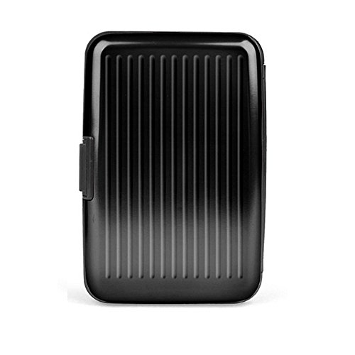 Trademark Home 82-1564 Aluminum Credit Card Wallet RFID Blocking Case, Black