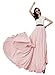 Urban CoCo Women's Summer Chiffon Mopping Floor Length Big Hem Solid Beach Maxi Skirt (XX-Large, Nude Pink)