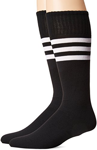 3street Unisex Knee High Triple Stripe Athletic Soccer Tube Sock 2/6/10 Pairs