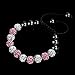 Lisingtool Crystal Jewelry Bracelet Earrings Necklace Set (Pink)