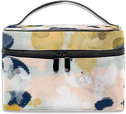 Portable Hanging Makeup Cosmetic Bag Pouch, Esther Minimal Trendy Painting Mint Gold Pastel Nursery Decor Minimalist Portable Travel Makeup Bag Cosmetic Organizer Tote Bag for Women Girls